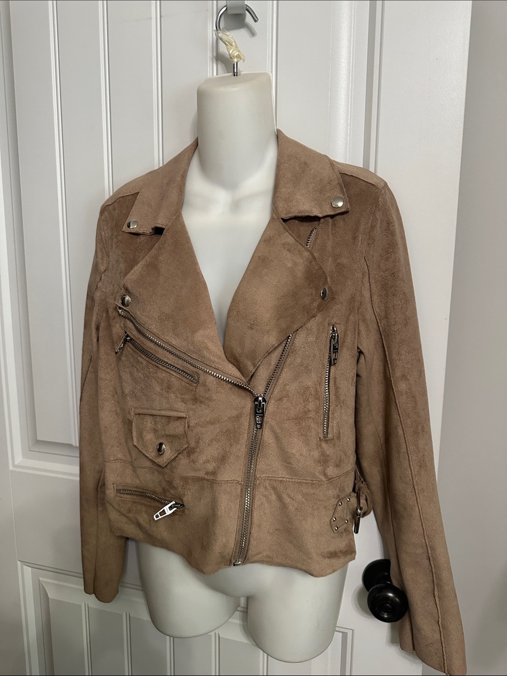 Nwots Blank NYC Faux Suede Moto Jacket Small